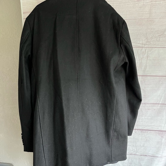 Maxxsel Double Breasted Wool Blend Black Peacoat XL NWT - Picture 8 of 9